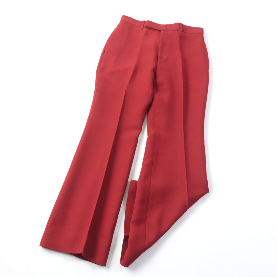 Gucci Pants 624953 Main: 54% silk, Main: 46% wool, Part: 100% polyester Red Women 40
