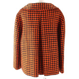 Gucci coat Outer: 90% wool, Outer: 10% nylon, Lining: 100% silk Orange black 674323 Women 42