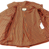 Gucci coat Outer: 90% wool, Outer: 10% nylon, Lining: 100% silk Orange black 674323 Women 42