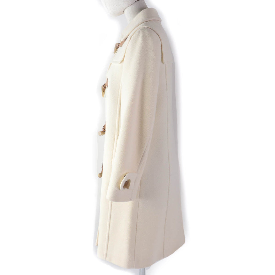 Burberry LONDON coat FN072-950-02 Main: 90% wool, Main: 10% nylon, Part: leather, Lining: cupra Ivory Women 38