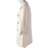 Burberry LONDON coat FN072-950-02 Main: 90% wool, Main: 10% nylon, Part: leather, Lining: cupra Ivory Women 38