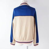 Gucci Jacket 655196 Outer: 55% polyester, Outer: 45% cotton, Lining: 100% cotton, Part: 100% polyester, Trimming: 93% polyester, 5% nylon, 2% polyurethane, Trimming 2: 100% nylon Multi Interlocking G print jersey jacket Women M