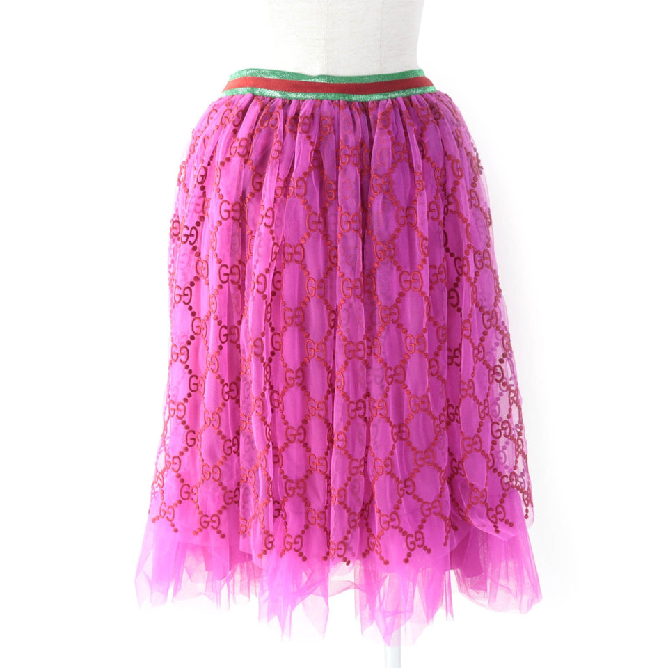 Gucci skirt 552866 Outer material: nylon 100% pink Women 12
