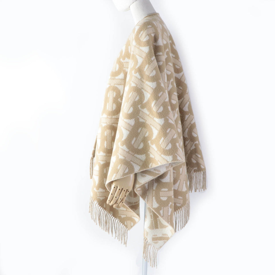 Burberry poncho 8022741 Main: 90% wool, Main: 10% cashmere beige Women 137�~140cm