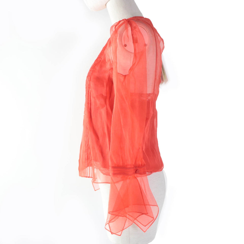 Gucci tops 633322 Main: 100% silk, Part: metal, Lining: 73% acetate, Lining: 27% silk, Part: 100% nylon Red Women 36