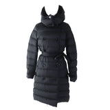 Burberry down coat 8044680 Outer material: 100% nylon, Lining: 100% nylon, Filling: 90% down, Filling: 10% feather, Upper lining: 100% polyester, Collar back: 100% polyester, Leather part: 100% cowhide black Women S