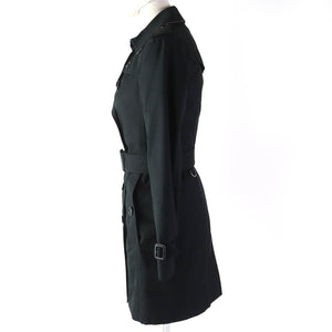 Burberry trench coat Outer: 100% cotton, Sleeve lining: 100% viscose (rayon), Liner: 55% cashmere, Liner: 45% wool black Women 36
