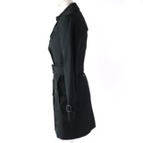 Burberry trench coat Outer: 100% cotton, Sleeve lining: 100% viscose (rayon), Liner: 55% cashmere, Liner: 45% wool black Women 36