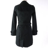 Burberry trench coat Outer: 100% cotton, Sleeve lining: 100% viscose (rayon), Liner: 55% cashmere, Liner: 45% wool black Women 36