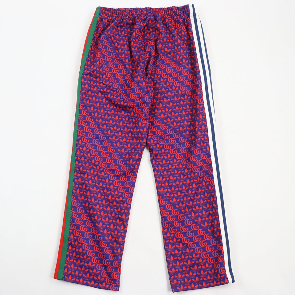 Gucci Pants 692113 Main: 55% polyester, Main: 45% cotton, Part: 100% polyamide (nylon) Navy red mens XS