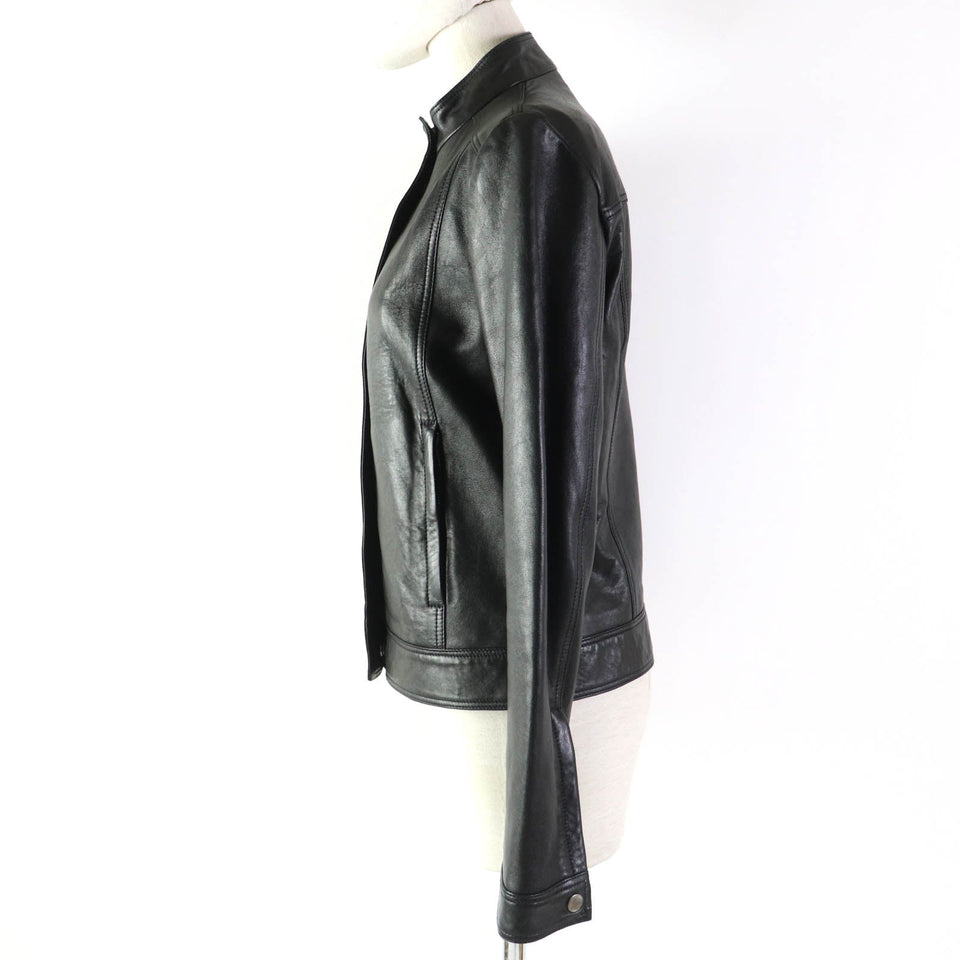 Gucci Riders jacket 290487 Main: Lamb leather, Lining: 100% rayon black Women 40