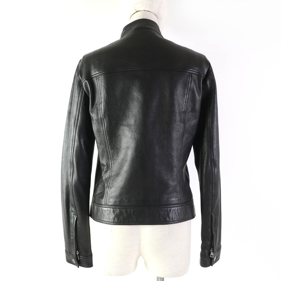 Gucci Riders jacket 290487 Main: Lamb leather, Lining: 100% rayon black Women 40