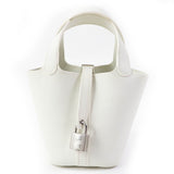 Hermes Handbag Swift, Palladium Metal white picotanlock micro Women