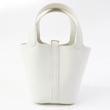 Hermes Handbag Swift, Palladium Metal white picotanlock micro Women