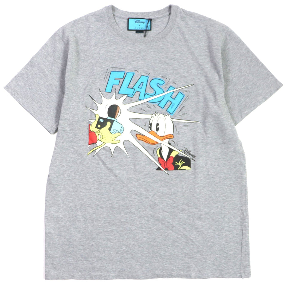 Gucci Short sleeve T-shirt 548334 Main: 100% cotton gray FLASH Donald Duck mens XXL
