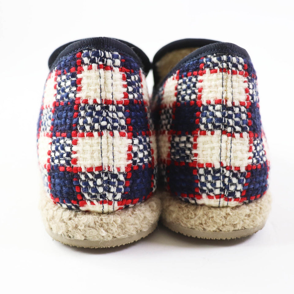 Gucci loafers Main: , Main: Tweed Inner: Boa Navy red white Women 36 1/2