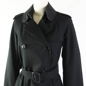 Burberry Prorsum trench coat Outer: 65% polyester, Outer: 35% cotton, Lining: 50% cotton, Lining: 50% polyester, Sleeve lining: 100% rayon black Women 34
