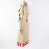 Burberry trench coat 8037621 Outer: 100% cotton, Lining: 100% cotton, Sleeve lining: 100% cupra, Pocket lining: 65% polyester, 35% cotton beige Graffiti Women 36