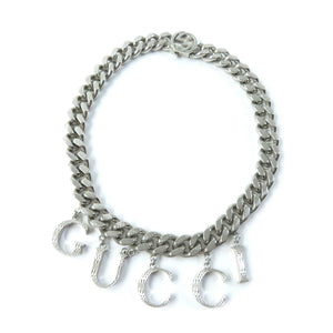 Gucci Necklace 675769 Gold Plated Silver Interlocking Necklace