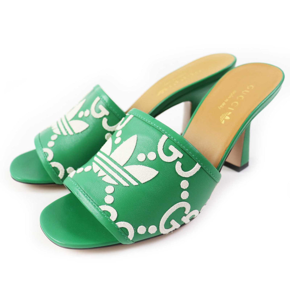 Gucci Mule 722445 Main: Leather Green white Women 36