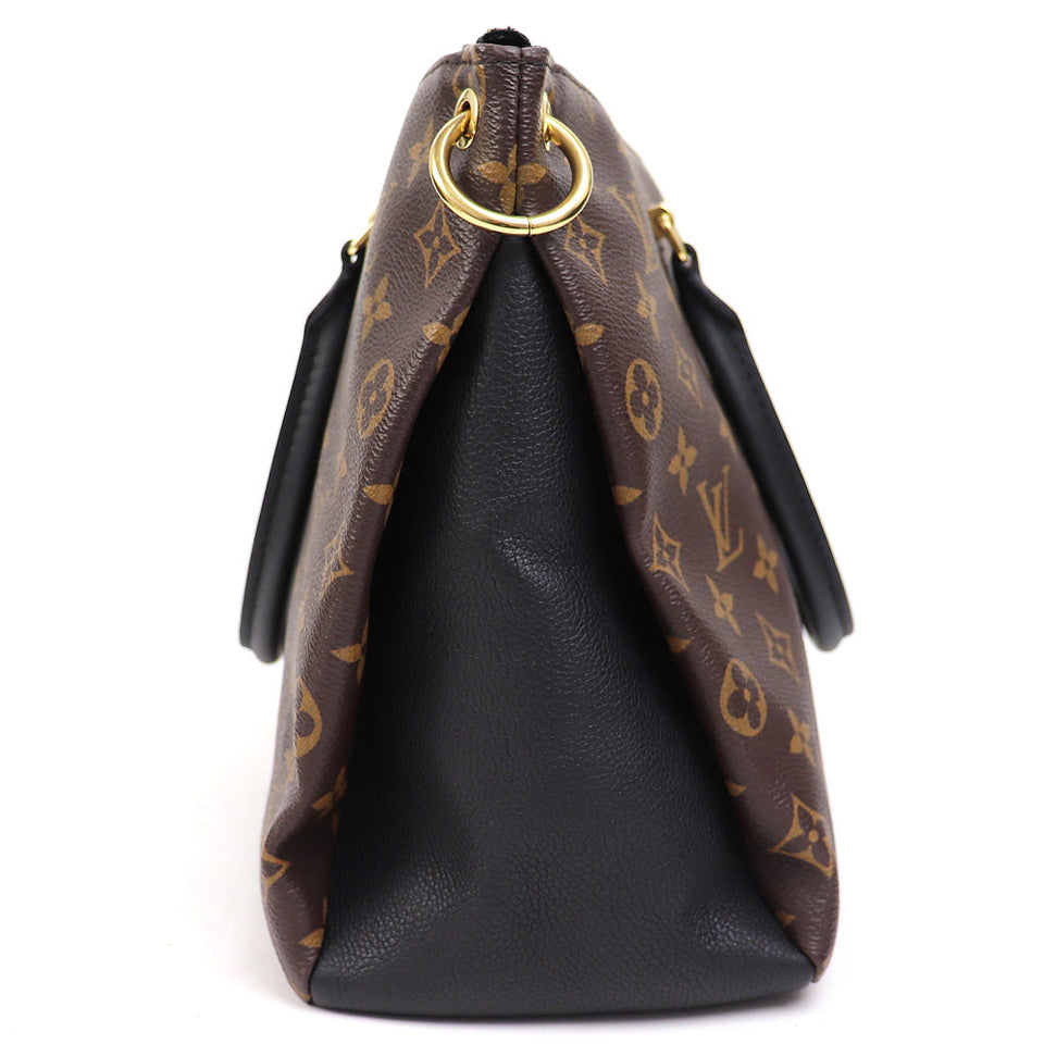 Louis Vuitton Pallas Monogram Noir Grain Calf 2way Tote Bag