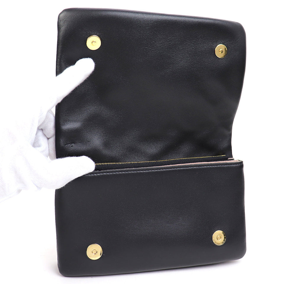 Louis Vuitton Pochette Coussin Monogram Embossed Lambskin Chain Shoulder Bag