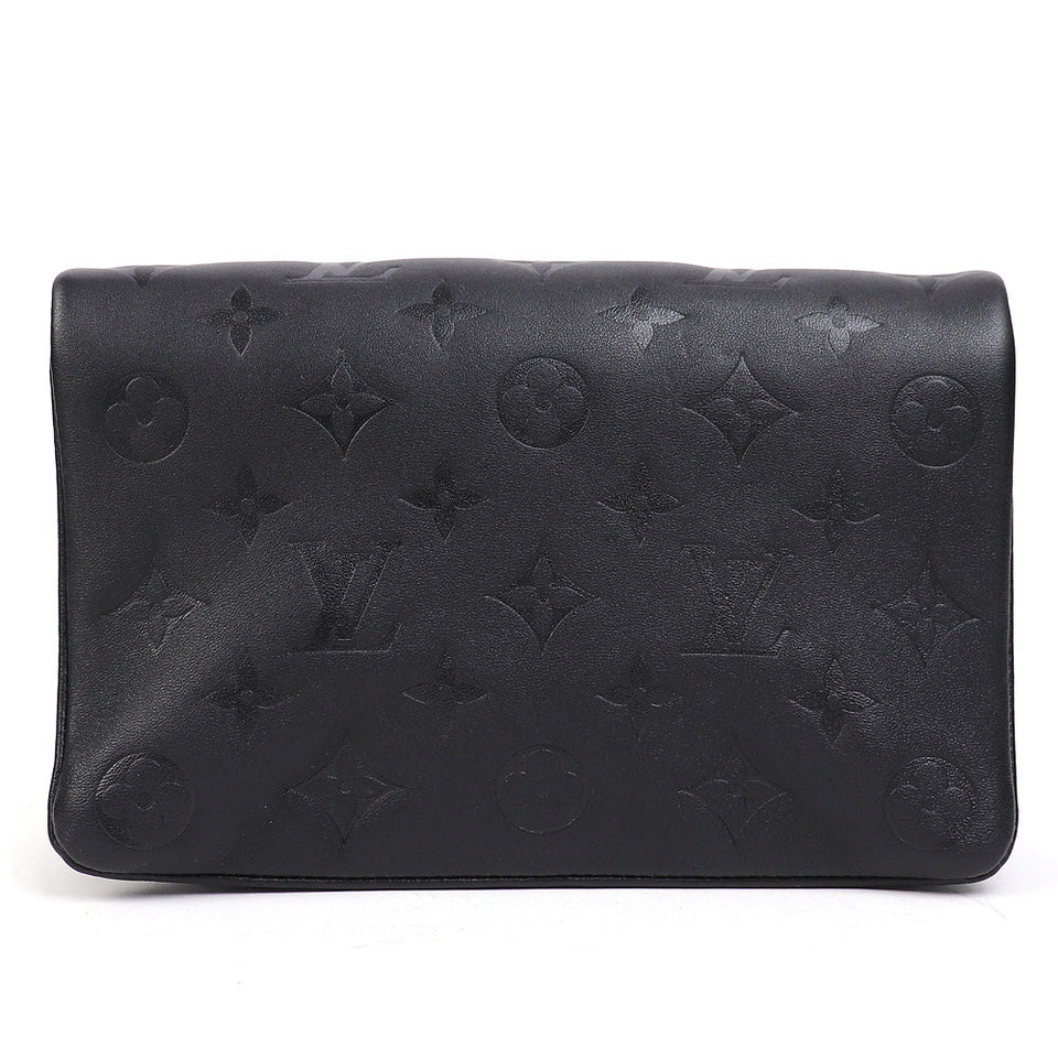 Louis Vuitton Pochette Coussin Monogram Embossed Lambskin Chain Shoulder Bag
