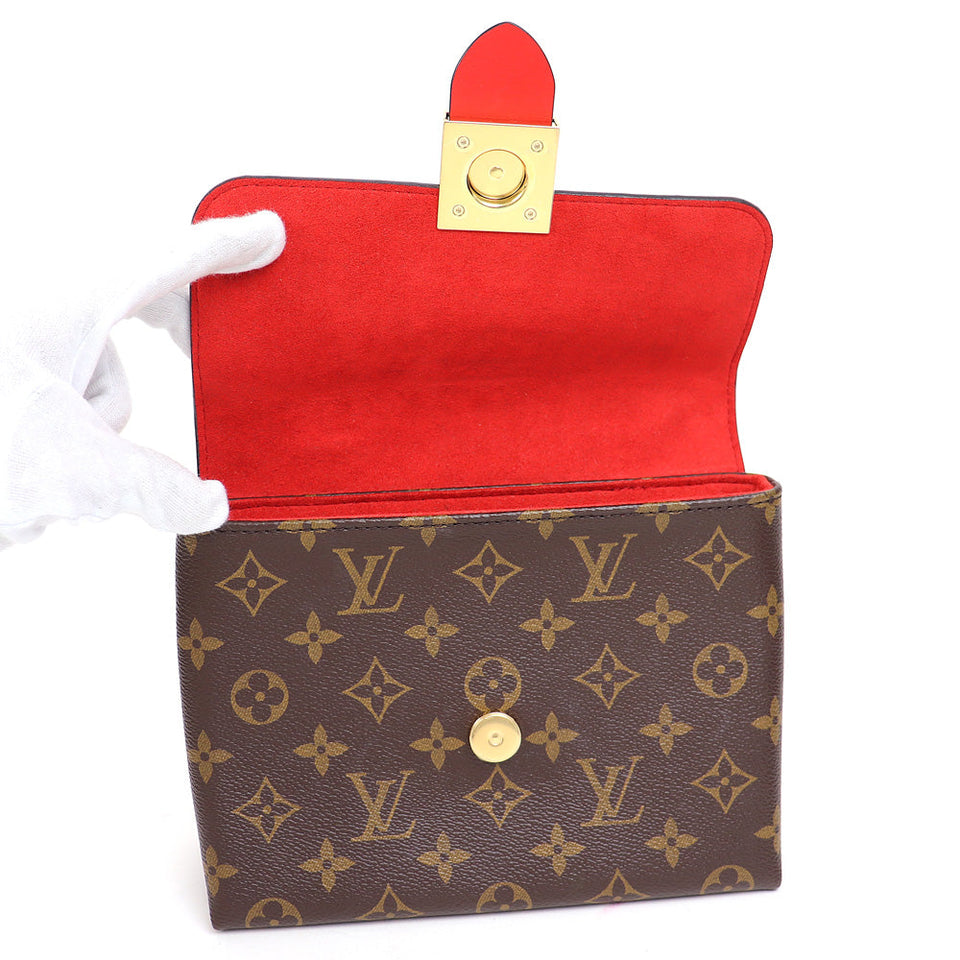 Louis Vuitton Locky BB Monogram Coquelicot Shoulder Bag Leather Red