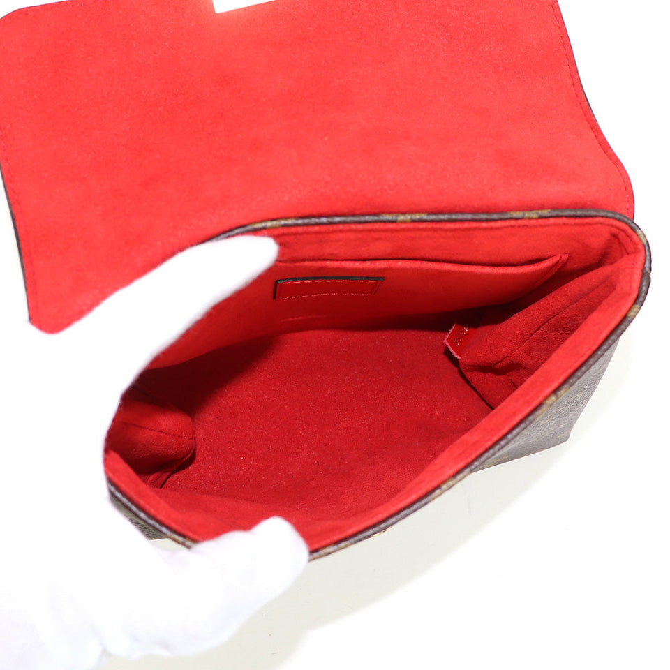 Louis Vuitton Locky BB Monogram Coquelicot Shoulder Bag Leather Red