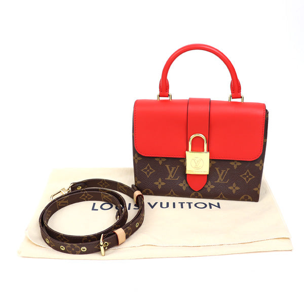 Louis Vuitton Locky BB Monogram Coquelicot Shoulder Bag Leather Red