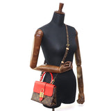 Louis Vuitton Locky BB Monogram Coquelicot Shoulder Bag Leather Red