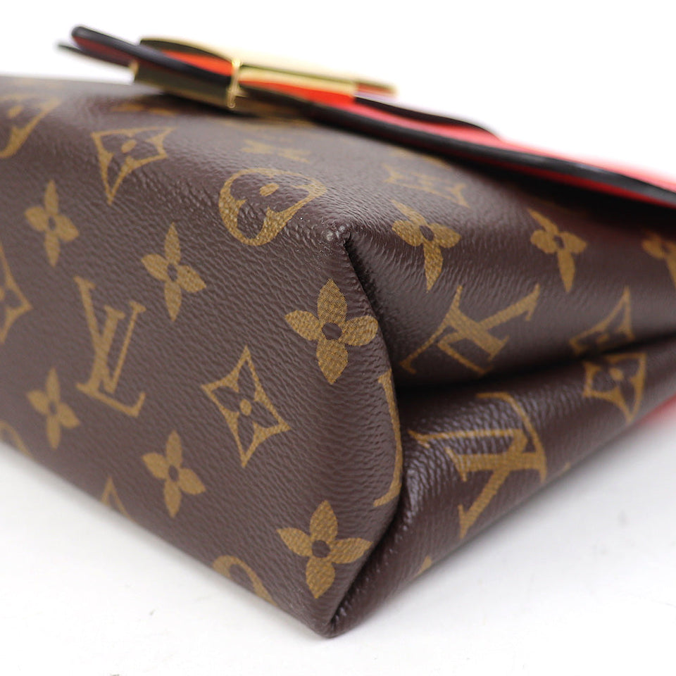 Louis Vuitton Locky BB Monogram Coquelicot Shoulder Bag Leather Red