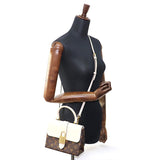 Louis Vuitton Locky BB Monogram Creme Shoulder Bag Leather
