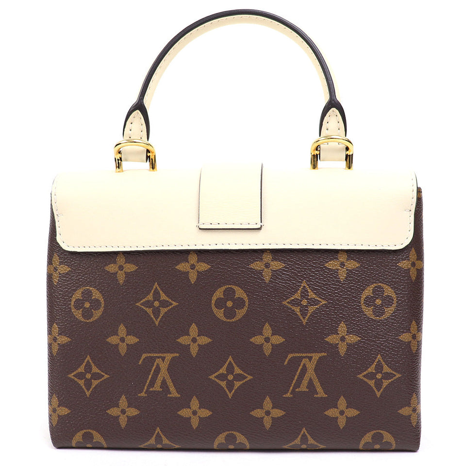 Louis Vuitton Locky BB Monogram Creme Shoulder Bag Leather