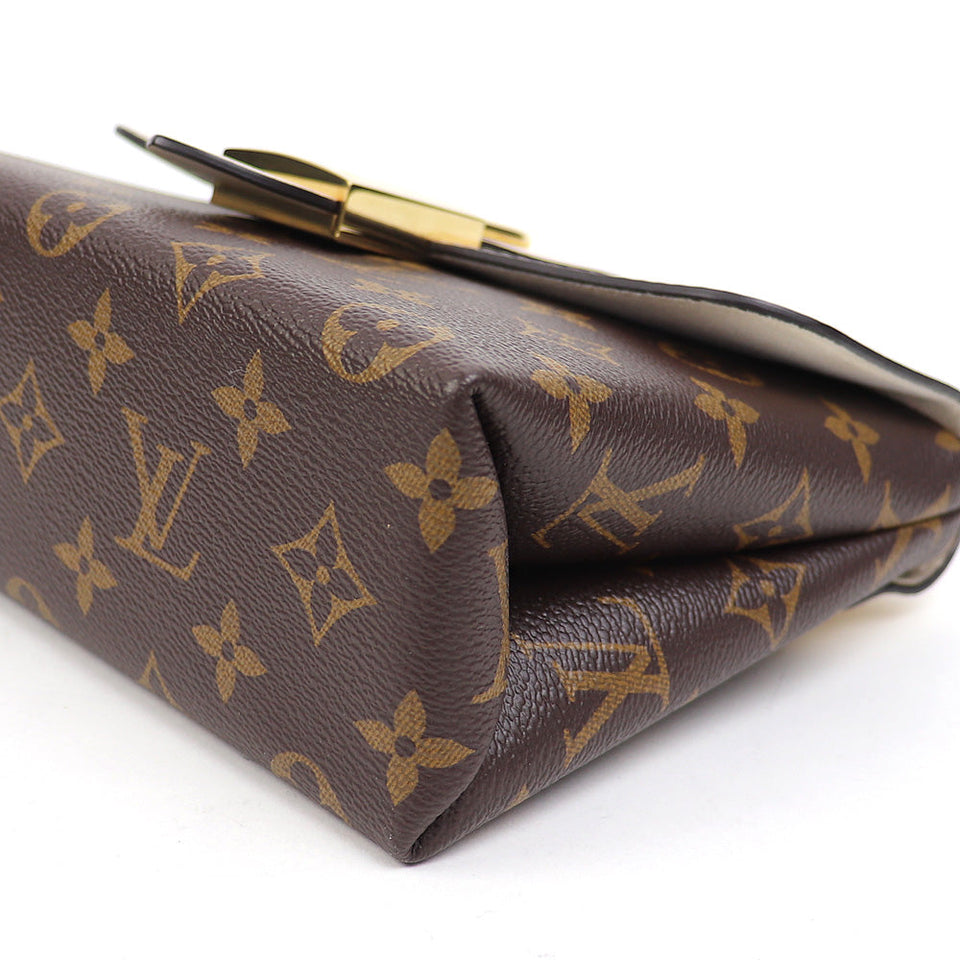 Louis Vuitton Locky BB Monogram Creme Shoulder Bag Leather