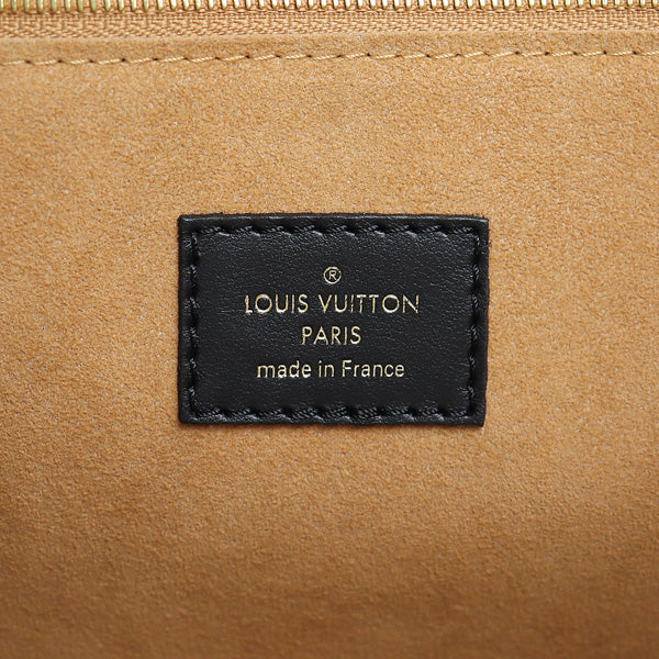 Louis Vuitton On My Side MM Noir Brown Monogram Canvas Leather 2way