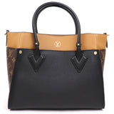 Louis Vuitton On My Side MM Noir Brown Monogram Canvas Leather 2way