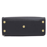 Louis Vuitton On My Side MM Noir Brown Monogram Canvas Leather 2way