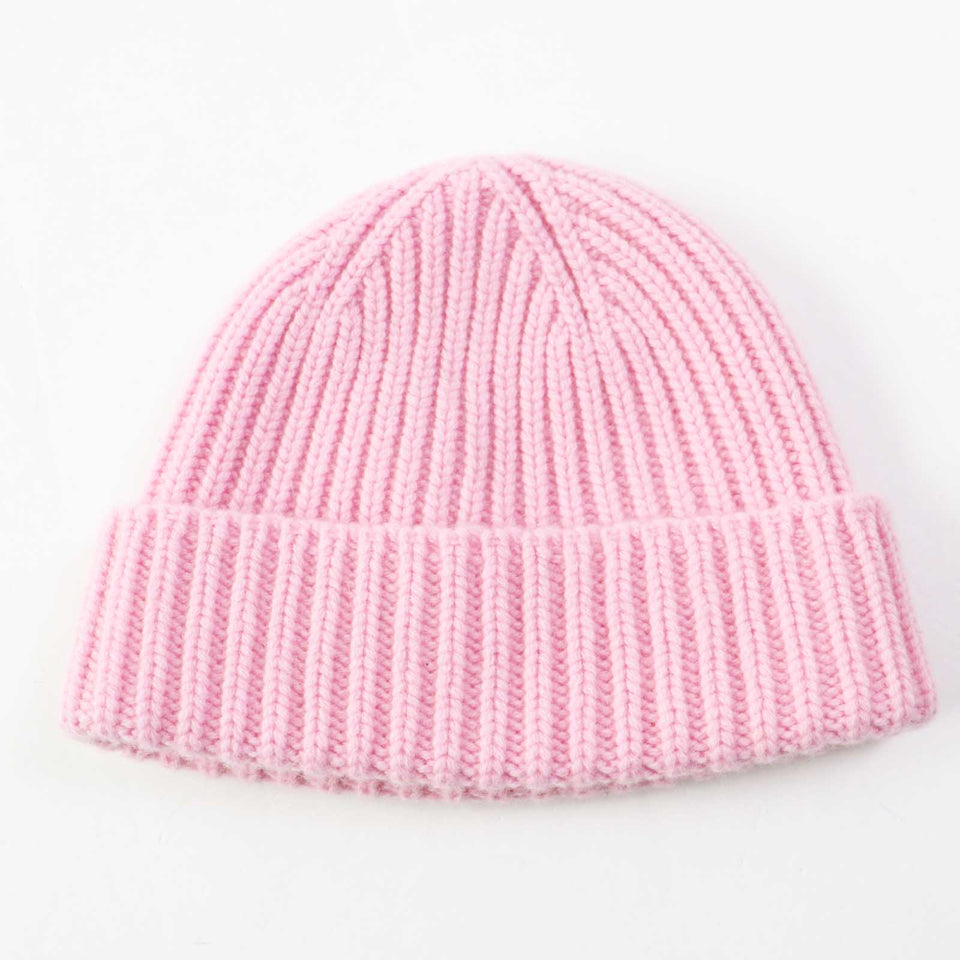 Gucci Knit cap 764594 Main: 85% wool, Main: 15% cashmere, Part: Lamb leather pink Women M 57 21cm
