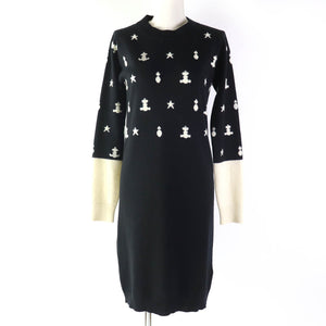 Hermes one piece Main: 100% cashmere, part: 83% rayon, part: 17% polyester Black Ivory Poste et Cavalerie Sabre Bag Women 34