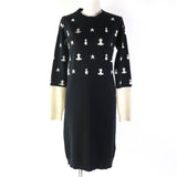 Hermes one piece Main: 100% cashmere, part: 83% rayon, part: 17% polyester Black Ivory Poste et Cavalerie Sabre Bag Women 34