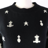 Hermes one piece Main: 100% cashmere, part: 83% rayon, part: 17% polyester Black Ivory Poste et Cavalerie Sabre Bag Women 34