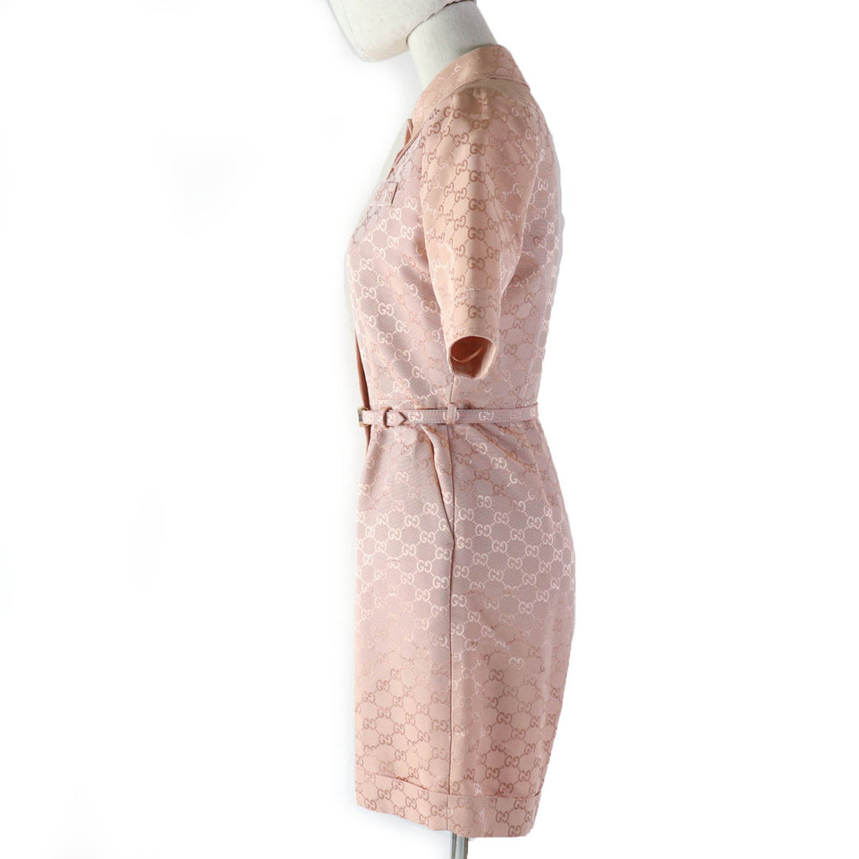 Gucci Tsunagi 691496 Main: 59% cotton, Main: 41% rayon, Lining: 76% acetate, Lining: 24% silk, Part: leather pink Women 36