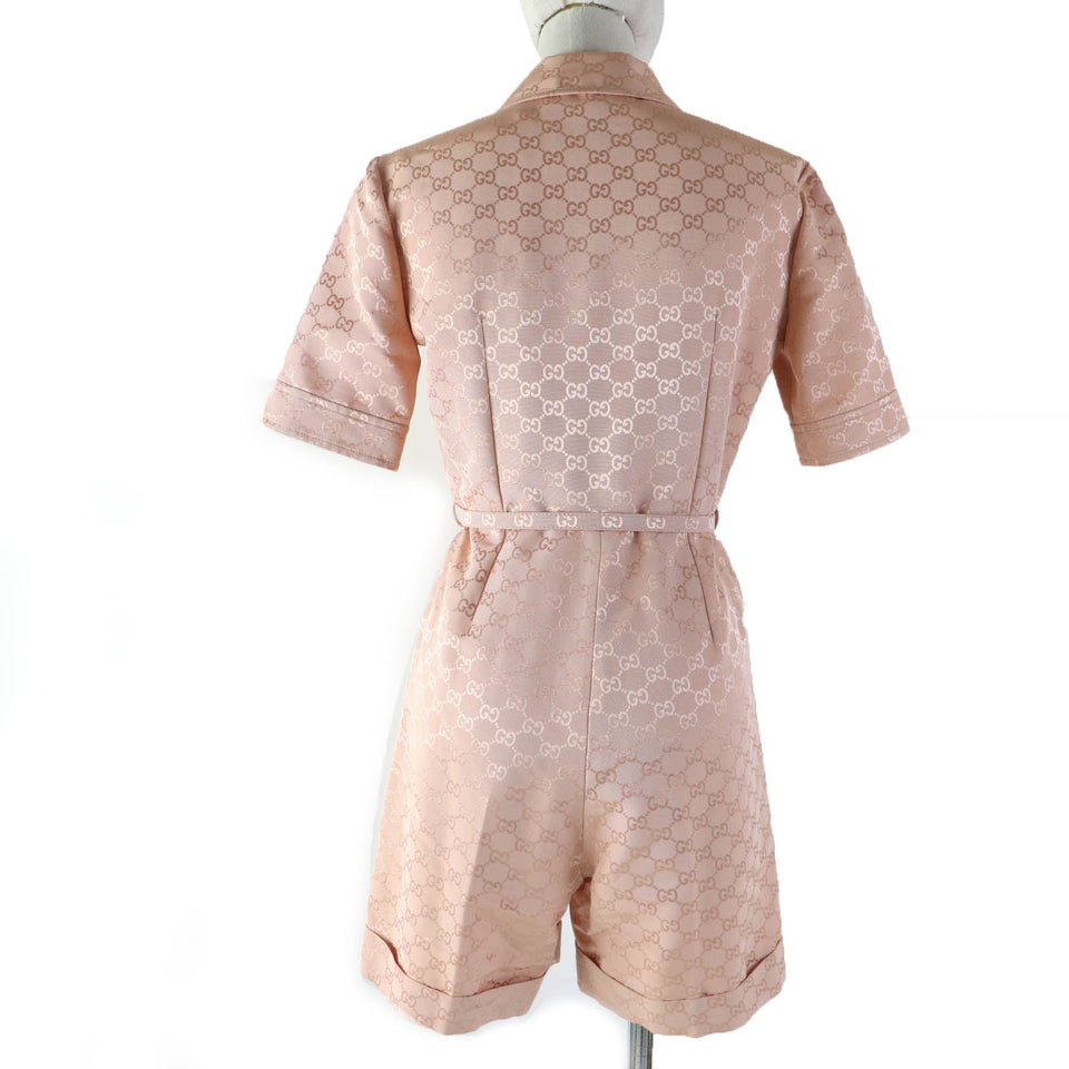 Gucci Tsunagi 691496 Main: 59% cotton, Main: 41% rayon, Lining: 76% acetate, Lining: 24% silk, Part: leather pink Women 36