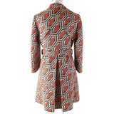 Gucci coat 643299 ZAF5E Outer material: 63% cotton, 14% nylon, 14% rayon, 9% polyester, 100% rayon Orange brown beige Women 38