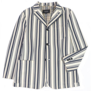 Burberry BLACK LABEL tailored jacket Outer: 70% cotton, Outer: 27% polyester, Outer: 3% polyurethane, Lining: cupra, Lining: polyester Ivorytype mens M