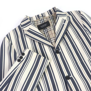 Burberry BLACK LABEL tailored jacket Outer: 70% cotton, Outer: 27% polyester, Outer: 3% polyurethane, Lining: cupra, Lining: polyester Ivorytype mens M