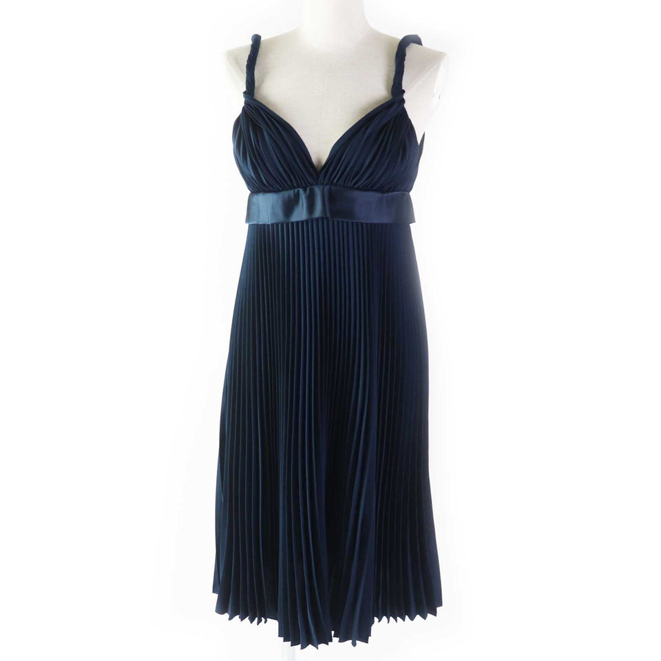 Burberry one piece 8038788 Outer: 100% polyester, part: 100% silk, part: 55% cotton, part: 45% viscose Navy Women 38