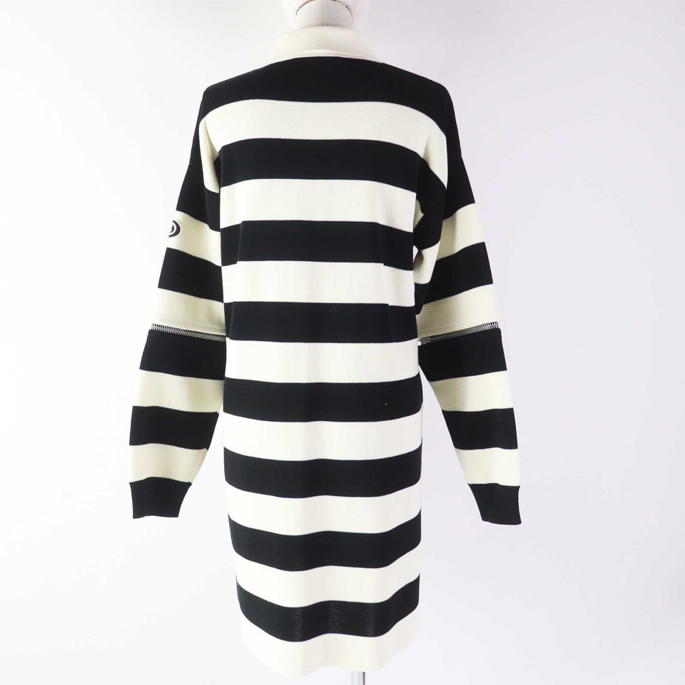Gucci one piece 731592 Outer: 100% cotton, Part: 94% cotton, Part: 5% nylon, Part: 1% polyurethane, Applique: 100% polyester White black Women S