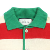 Gucci Long sleeve polo shirt 571546 Outer material: 100% cotton, embroidery: 100% polyester Cream Red Green mens XL